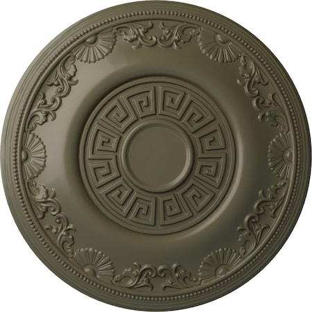 Ekena Millwork Nestor Ceiling Medallion (Fits Canopies up to 5"), Hand-Painted Painted Turtle, 25 7/8"OD x 2 1/4"P CM25NEPTF